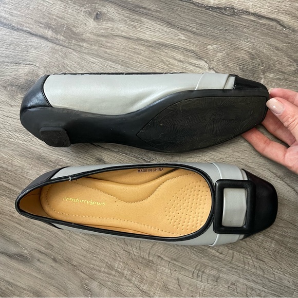 Comfortview,loafers,slate gray,black, detail,ballet flats, women's size 9 - Picture 6 of 8